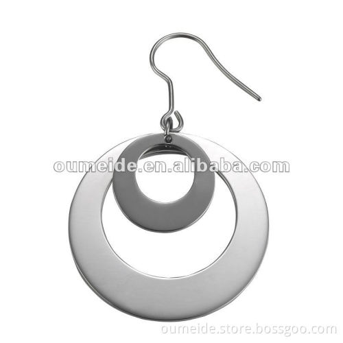 OEM/ODM Metal Factory-Pure titanium two-circle hoop earring